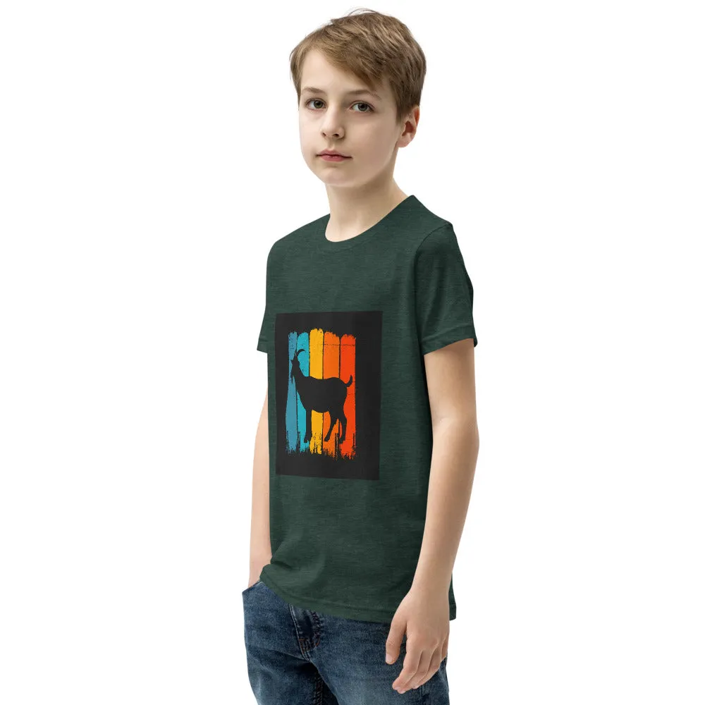 Boys Youth Short Sleeve T-Shirt – Retro Goat Edition