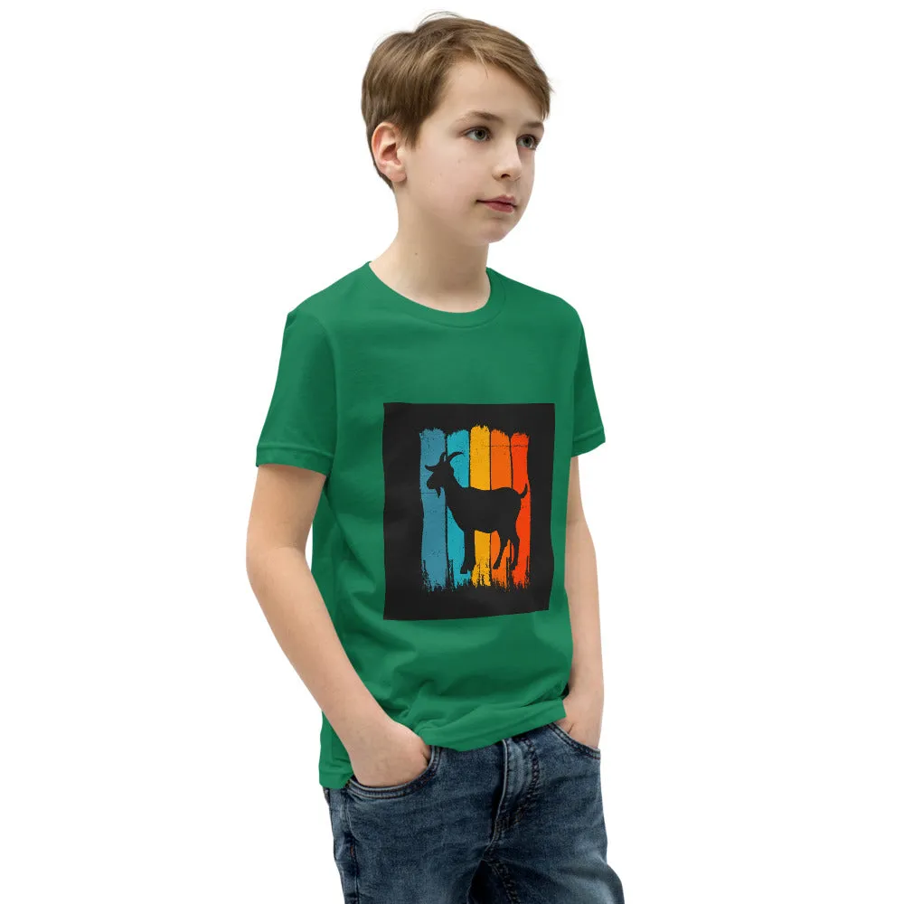 Boys Youth Short Sleeve T-Shirt – Retro Goat Edition