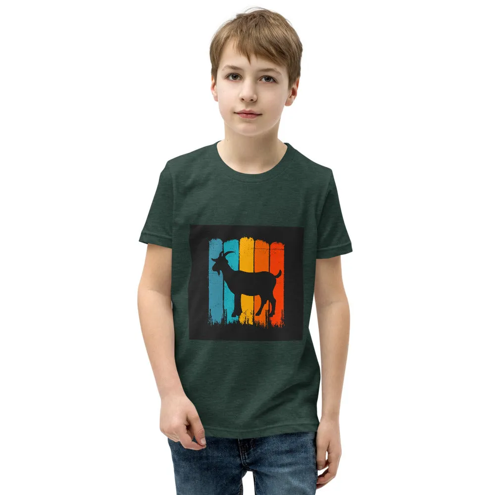 Boys Youth Short Sleeve T-Shirt – Retro Goat Edition