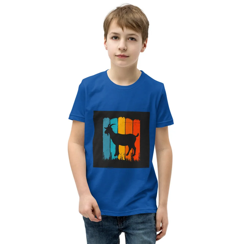 Boys Youth Short Sleeve T-Shirt – Retro Goat Edition