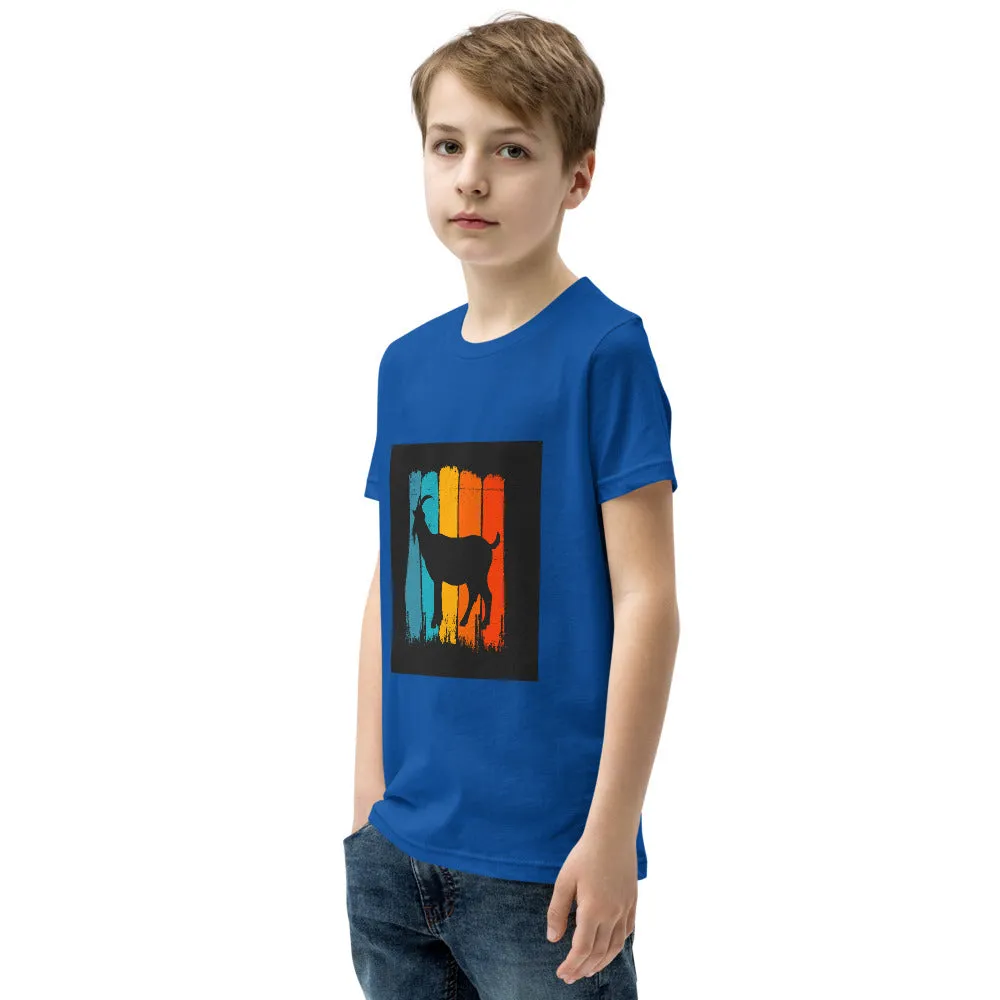 Boys Youth Short Sleeve T-Shirt – Retro Goat Edition