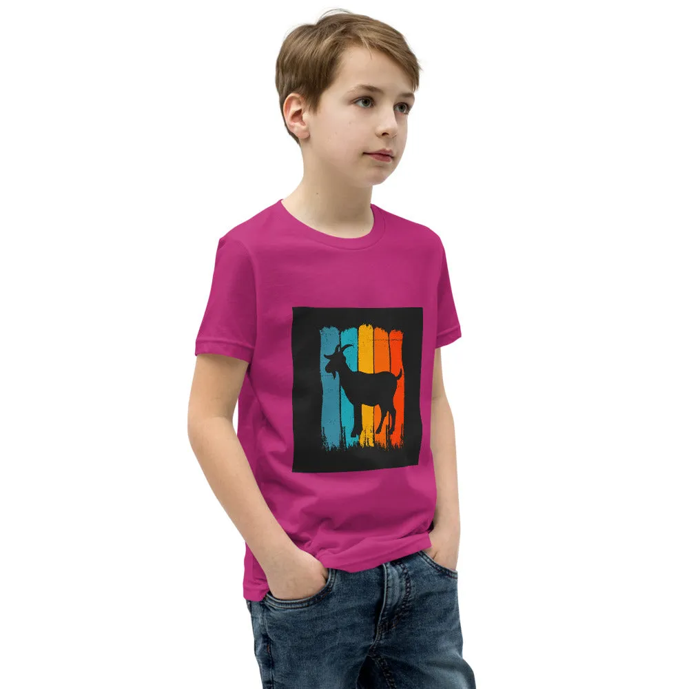Boys Youth Short Sleeve T-Shirt – Retro Goat Edition