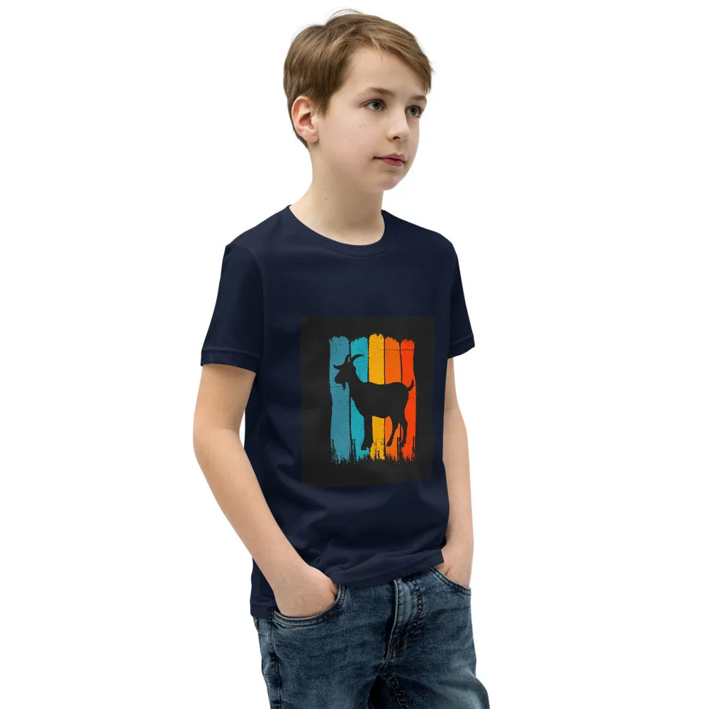 Boys Youth Short Sleeve T-Shirt – Retro Goat Edition