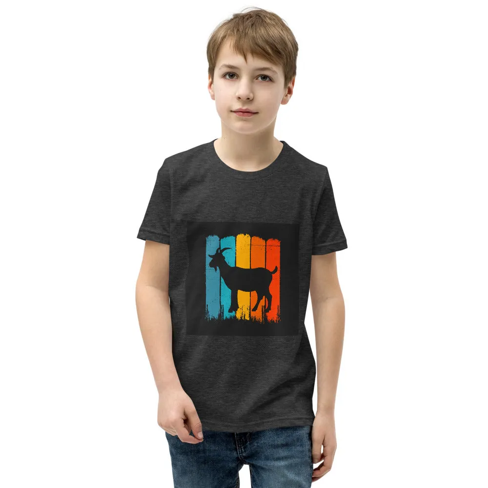 Boys Youth Short Sleeve T-Shirt – Retro Goat Edition