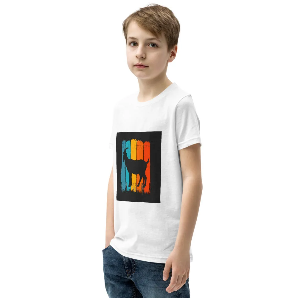 Boys Youth Short Sleeve T-Shirt – Retro Goat Edition