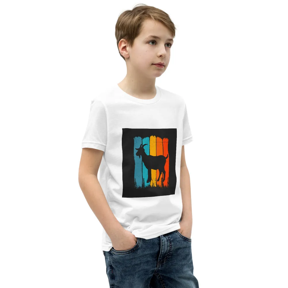 Boys Youth Short Sleeve T-Shirt – Retro Goat Edition