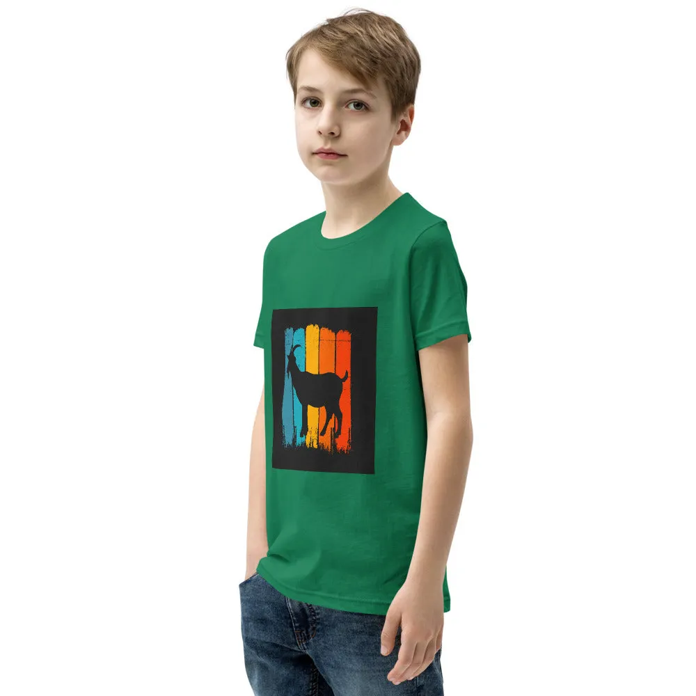 Boys Youth Short Sleeve T-Shirt – Retro Goat Edition