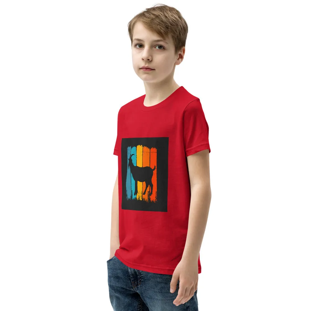 Boys Youth Short Sleeve T-Shirt – Retro Goat Edition