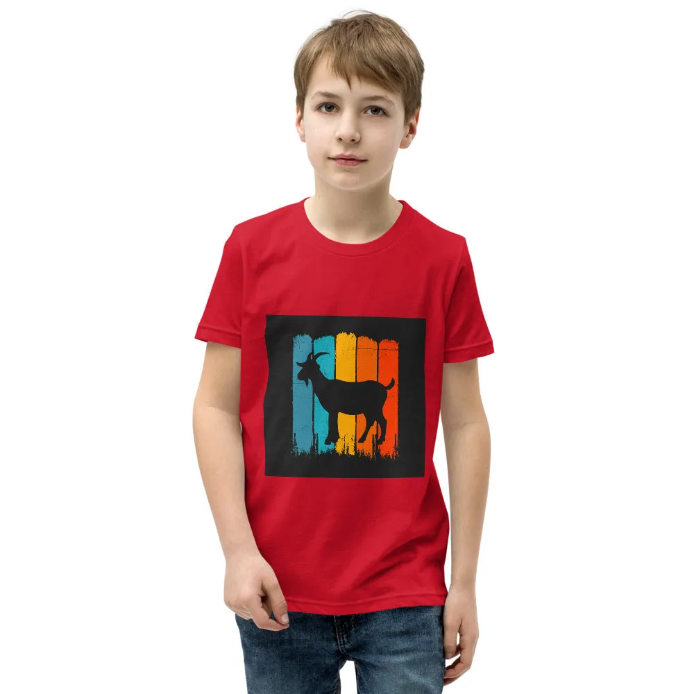 Boys Youth Short Sleeve T-Shirt – Retro Goat Edition