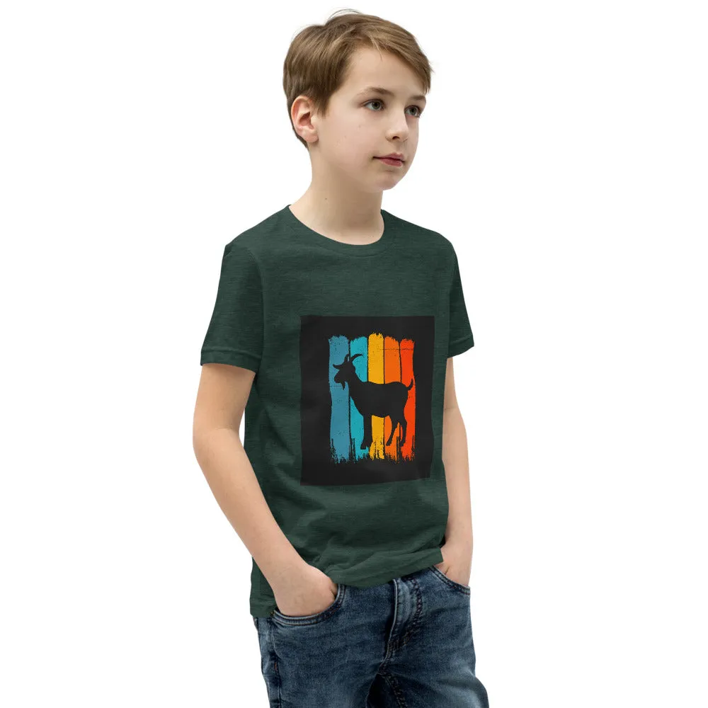 Boys Youth Short Sleeve T-Shirt – Retro Goat Edition