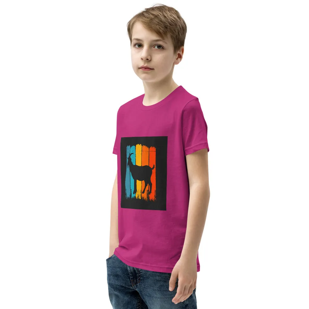 Boys Youth Short Sleeve T-Shirt – Retro Goat Edition