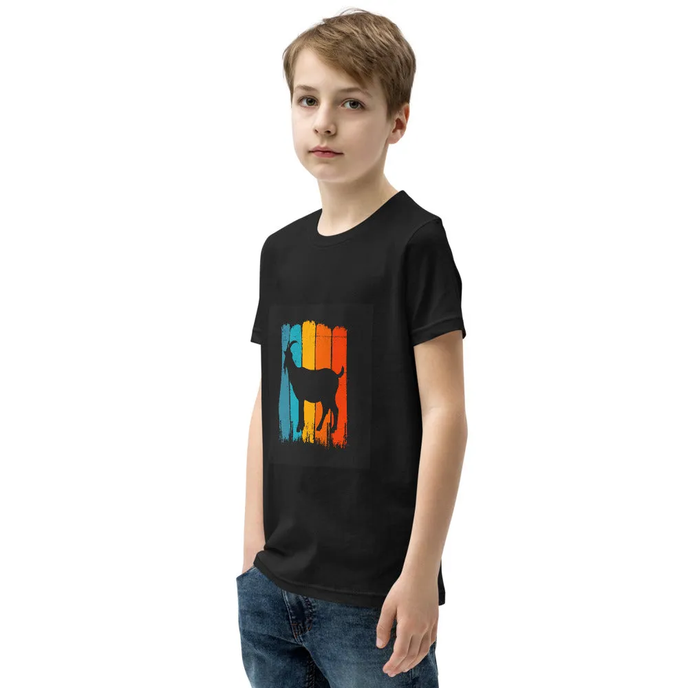 Boys Youth Short Sleeve T-Shirt – Retro Goat Edition
