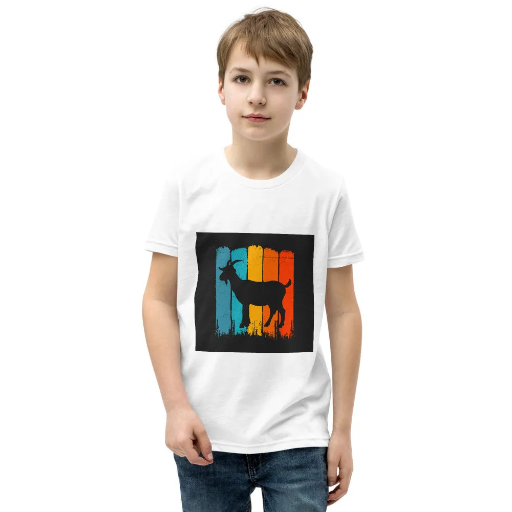 Boys Youth Short Sleeve T-Shirt – Retro Goat Edition