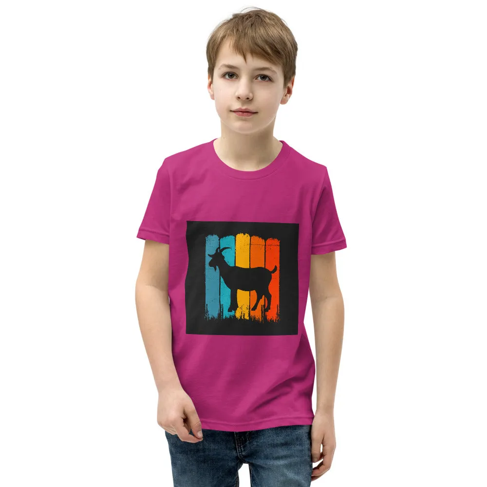 Boys Youth Short Sleeve T-Shirt – Retro Goat Edition