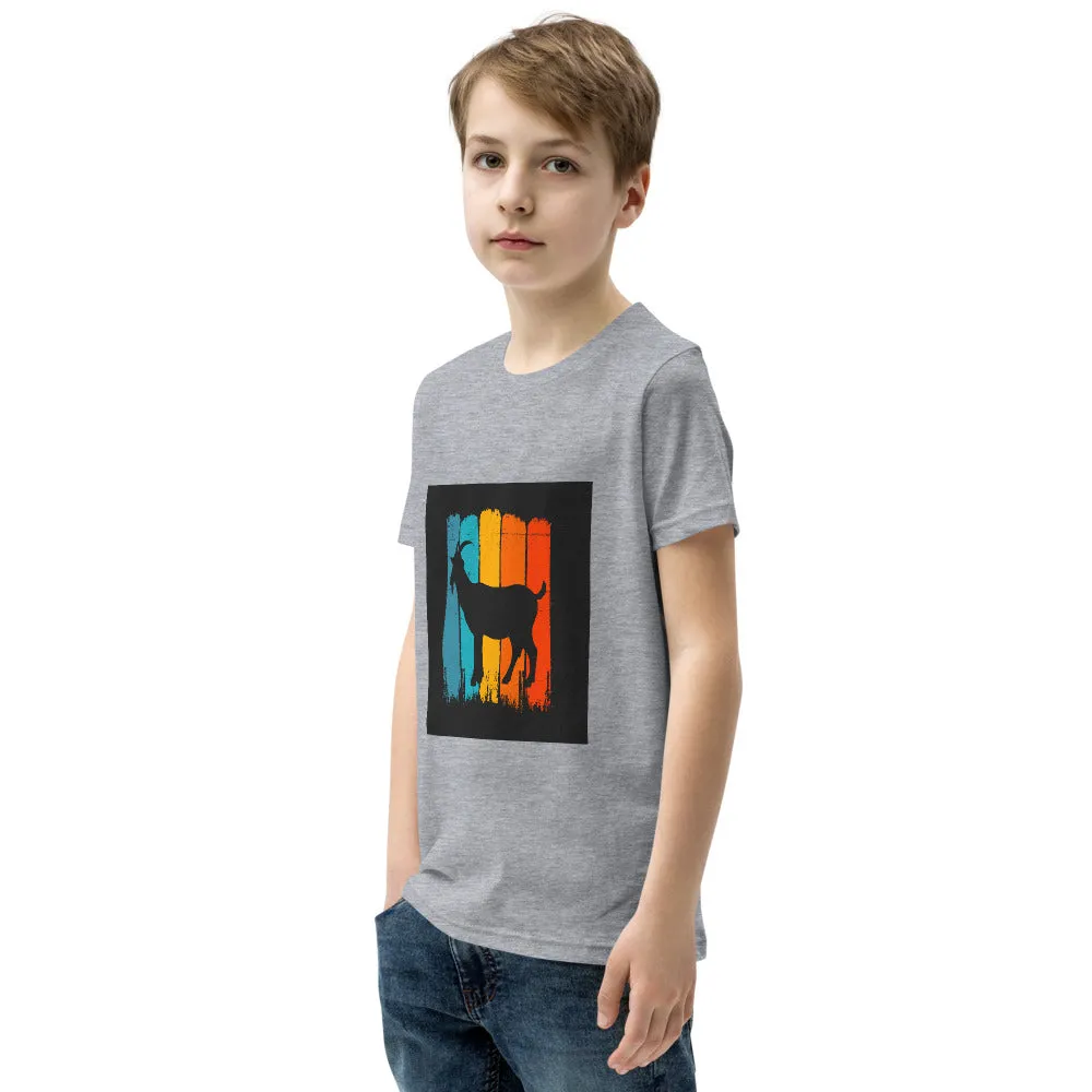 Boys Youth Short Sleeve T-Shirt – Retro Goat Edition