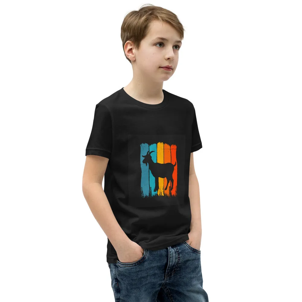 Boys Youth Short Sleeve T-Shirt – Retro Goat Edition