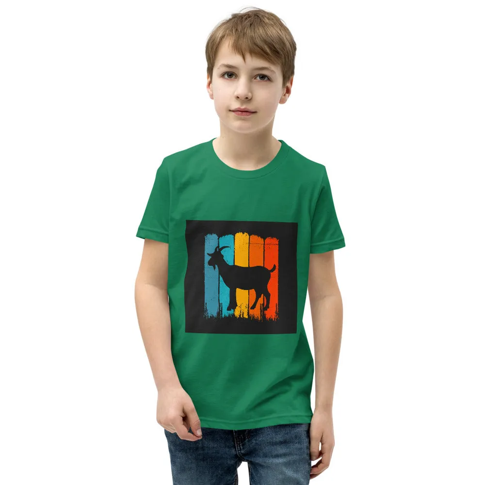 Boys Youth Short Sleeve T-Shirt – Retro Goat Edition