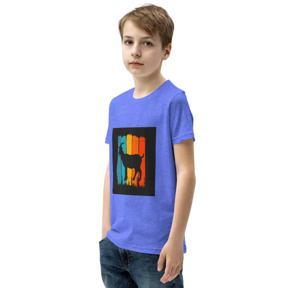 Boys Youth Short Sleeve T-Shirt – Retro Goat Edition