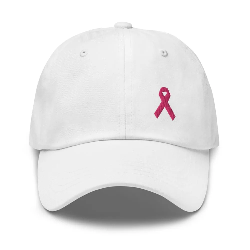 Breast Cancer Awareness Dad Hat with Pink Ribbon