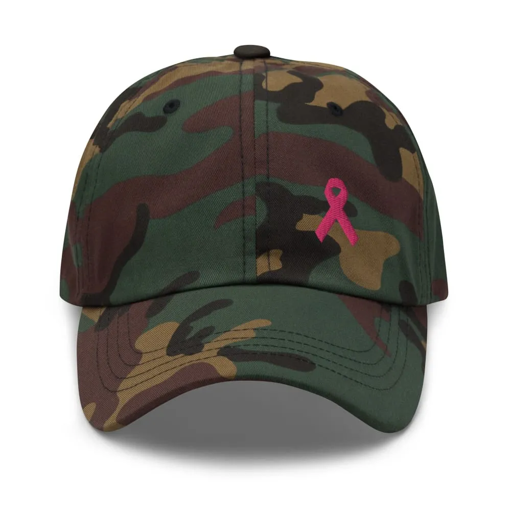 Breast Cancer Awareness Dad Hat with Pink Ribbon
