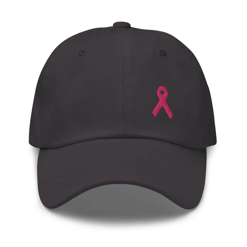 Breast Cancer Awareness Dad Hat with Pink Ribbon