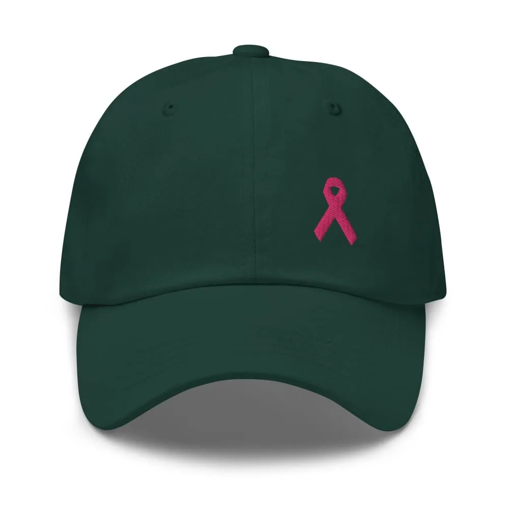 Breast Cancer Awareness Dad Hat with Pink Ribbon