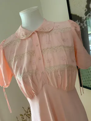 Bridal Nightgown Pink - 50s - 50AF