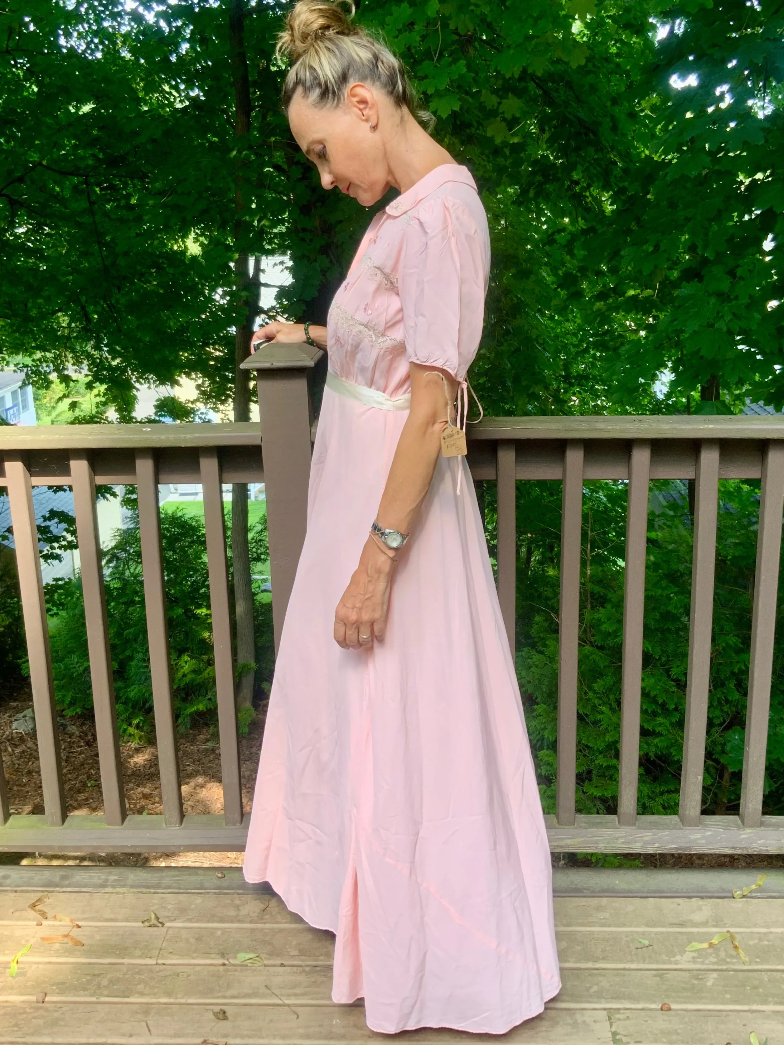 Bridal Nightgown Pink - 50s - 50AF