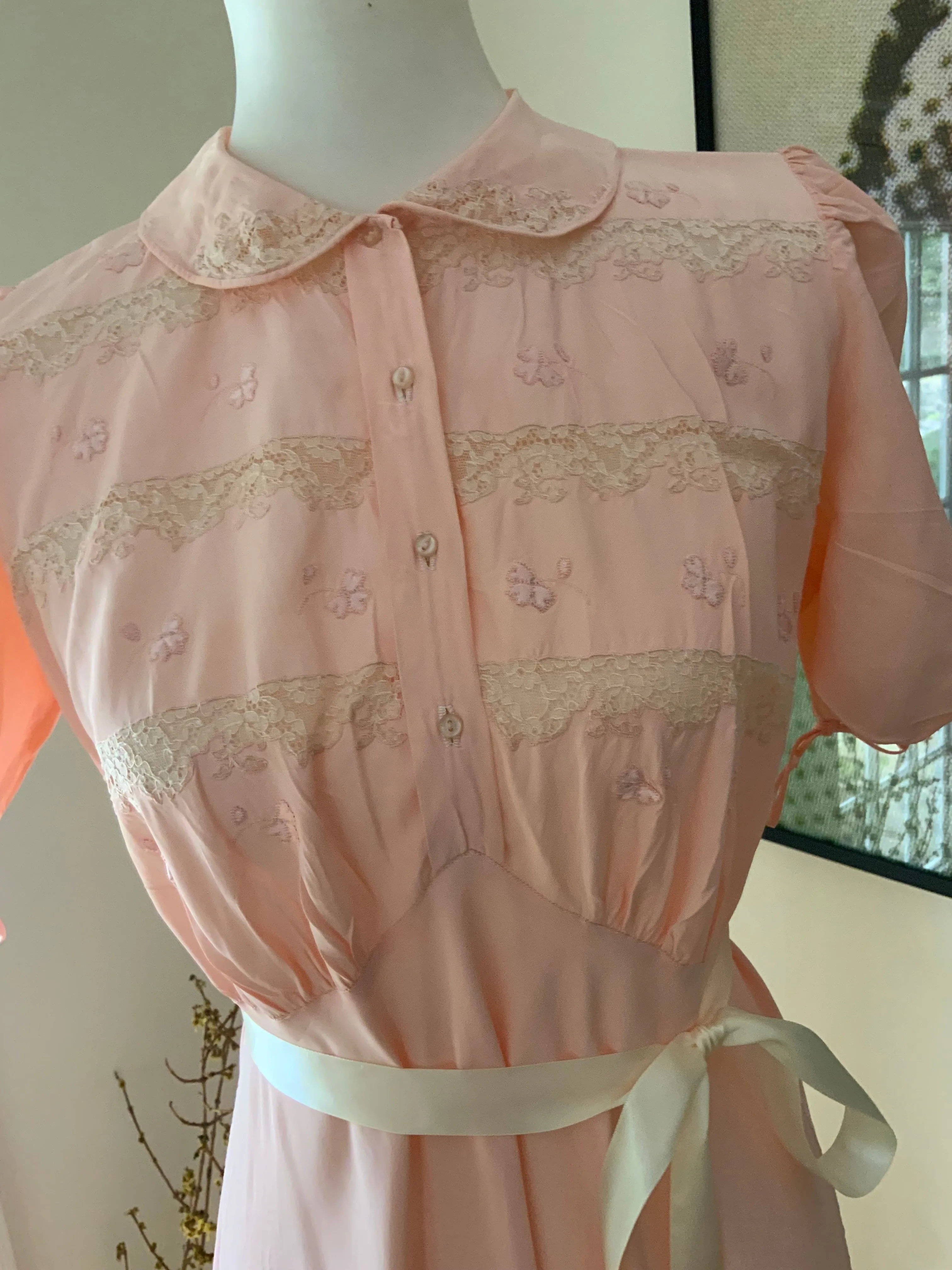 Bridal Nightgown Pink - 50s - 50AF