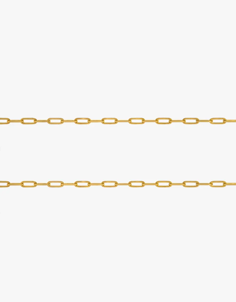 Bridget King Large Long Link Chain 19" in Yellow Gold