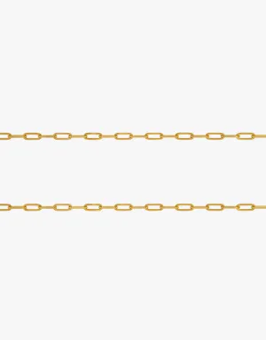 Bridget King Large Long Link Chain 19" in Yellow Gold