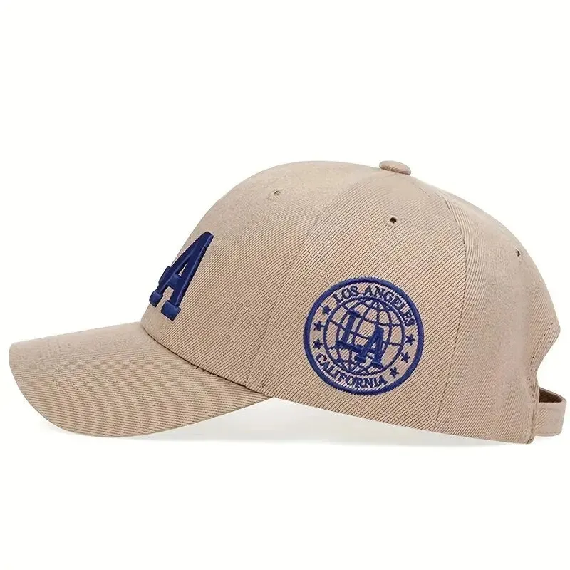 Casquette LA 2025 / Unisex LA Letter Embroidery Snapback Baseball Caps Spring and Autumn Outdoor Adjustable Casual Hats Sunscreen Hat