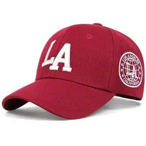 Casquette LA 2025 / Unisex LA Letter Embroidery Snapback Baseball Caps Spring and Autumn Outdoor Adjustable Casual Hats Sunscreen Hat