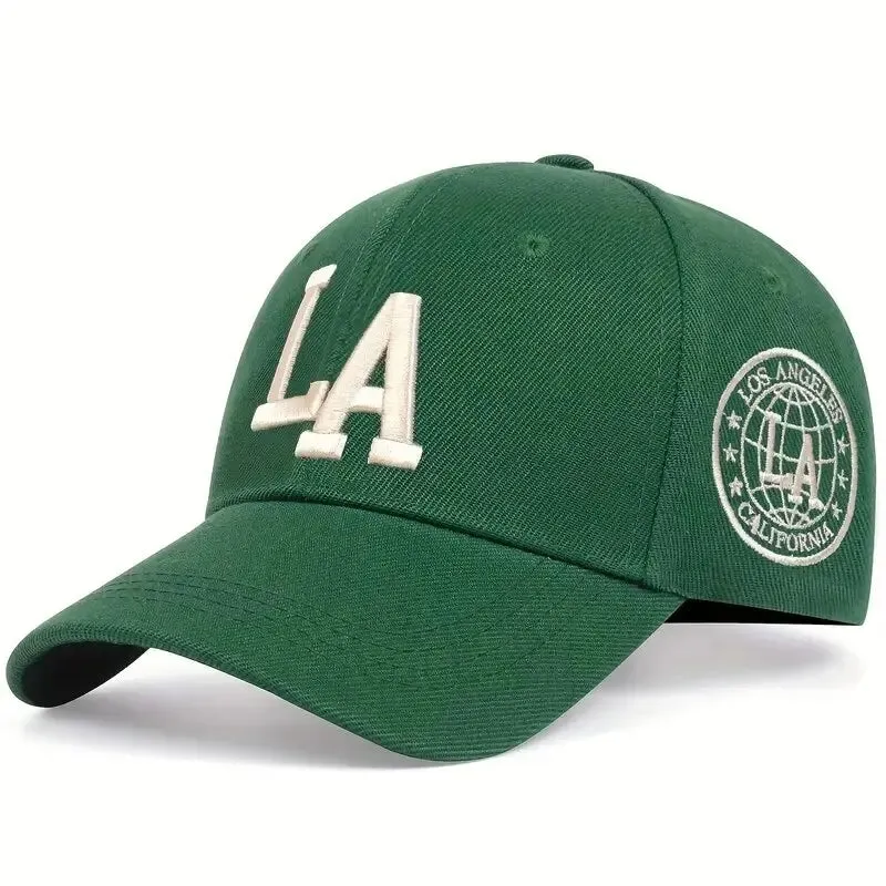 Casquette LA 2025 / Unisex LA Letter Embroidery Snapback Baseball Caps Spring and Autumn Outdoor Adjustable Casual Hats Sunscreen Hat