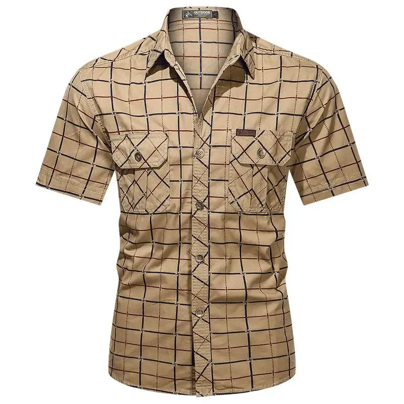 Chemise style militaire pour hommes