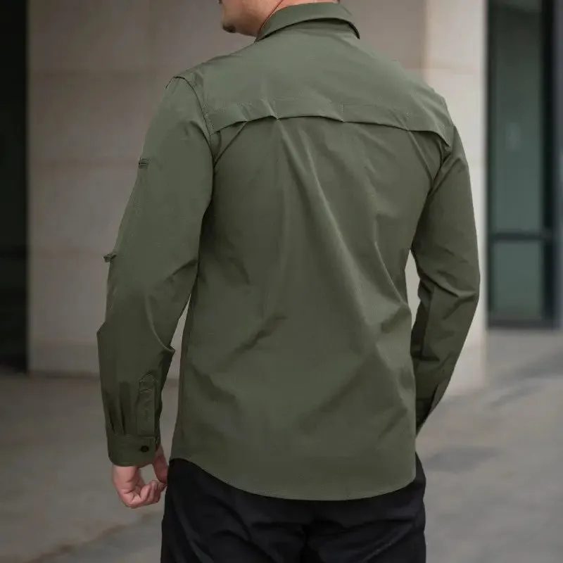 Chemise tactique style militaire