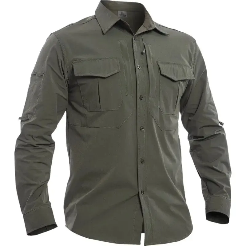 Chemise tactique style militaire