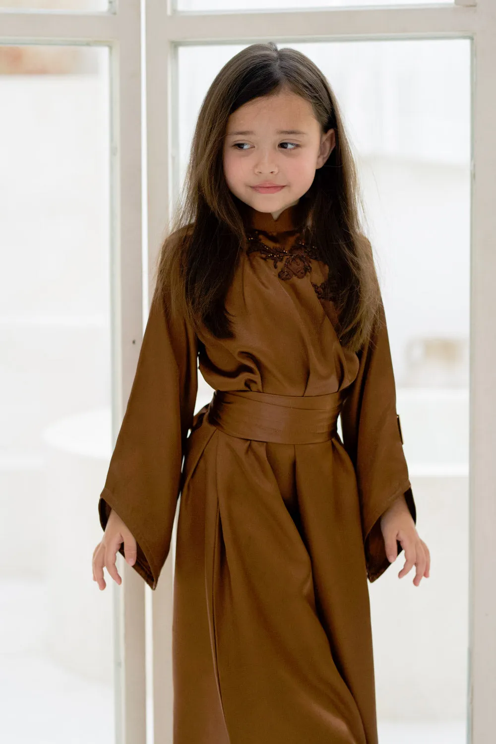 Cinnamon Blooms Kids Abaya