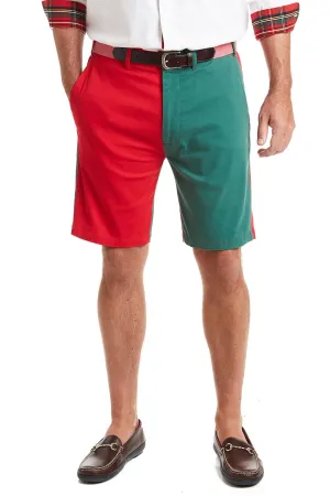 Cisco Short Stretch Twill Bright Red and Hunter Panel