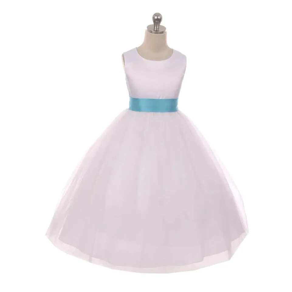 Classic Dolly Dress - Aqua Sash
