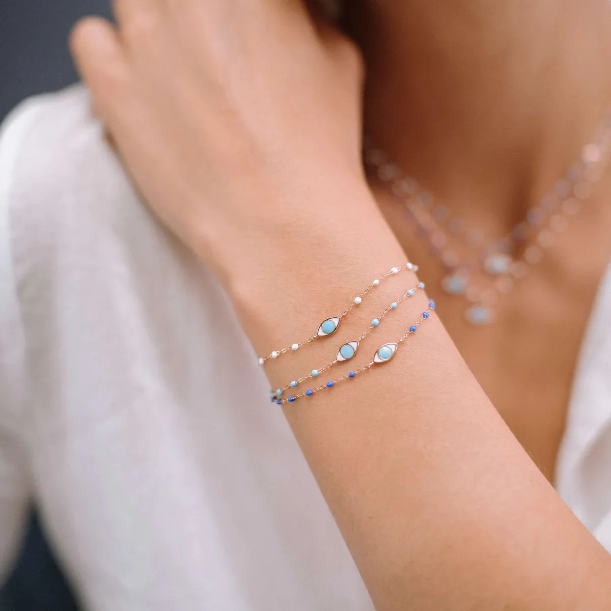 Classic Gigi Eye Bracelet in Yellow Gold