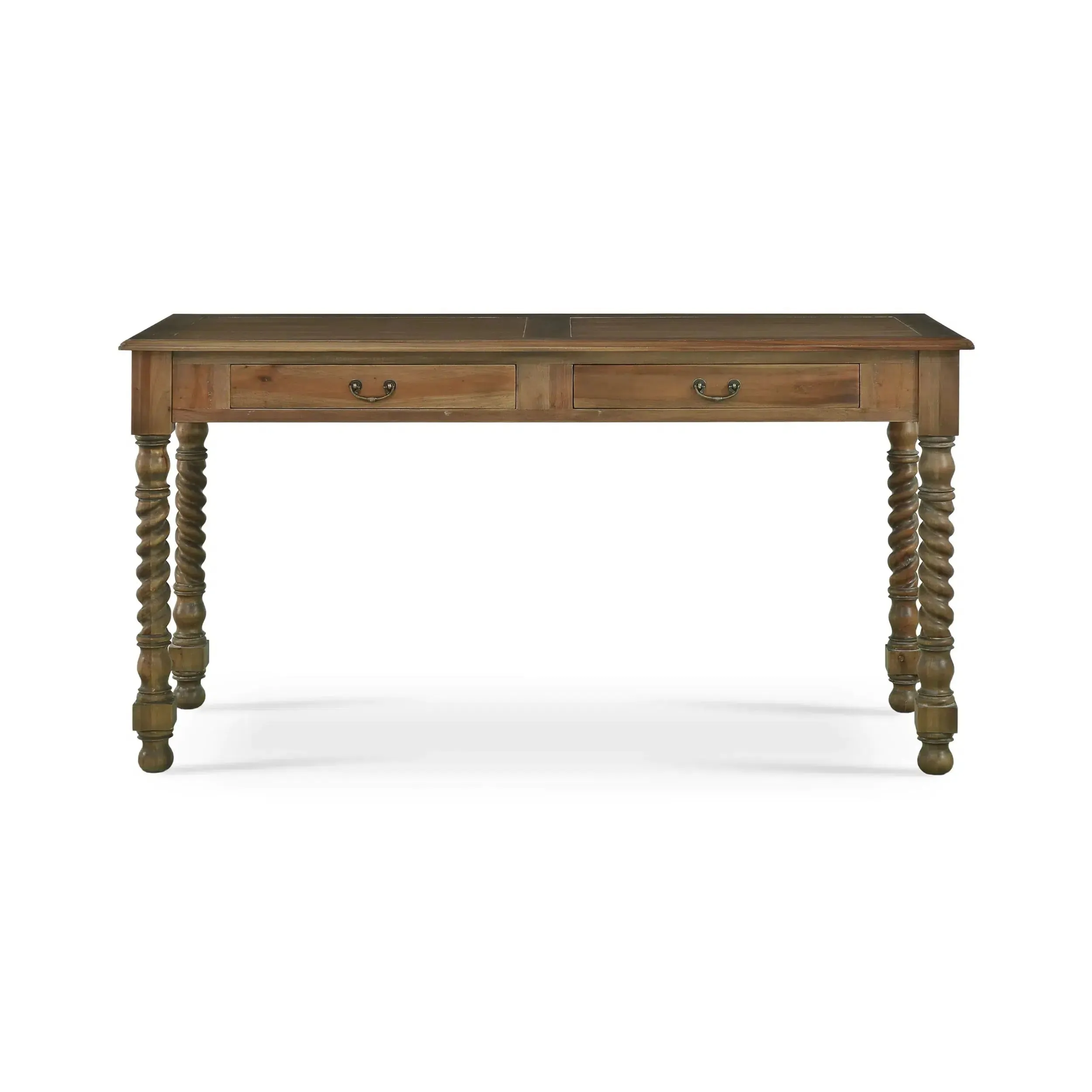 Console Desk w/ Barley Twist Leg in Straw Wash
