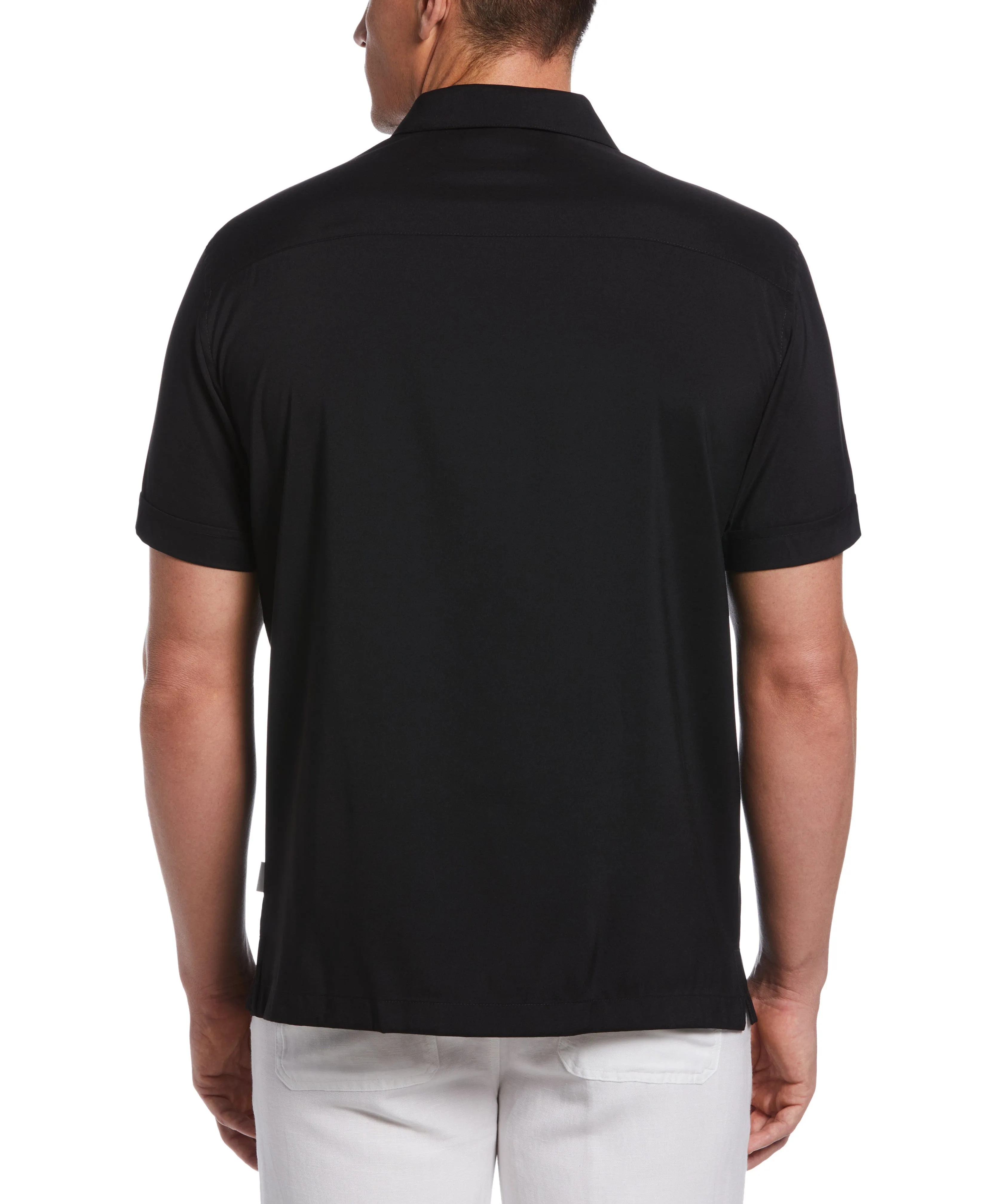 Contrast Panel Camp Collar Shirt