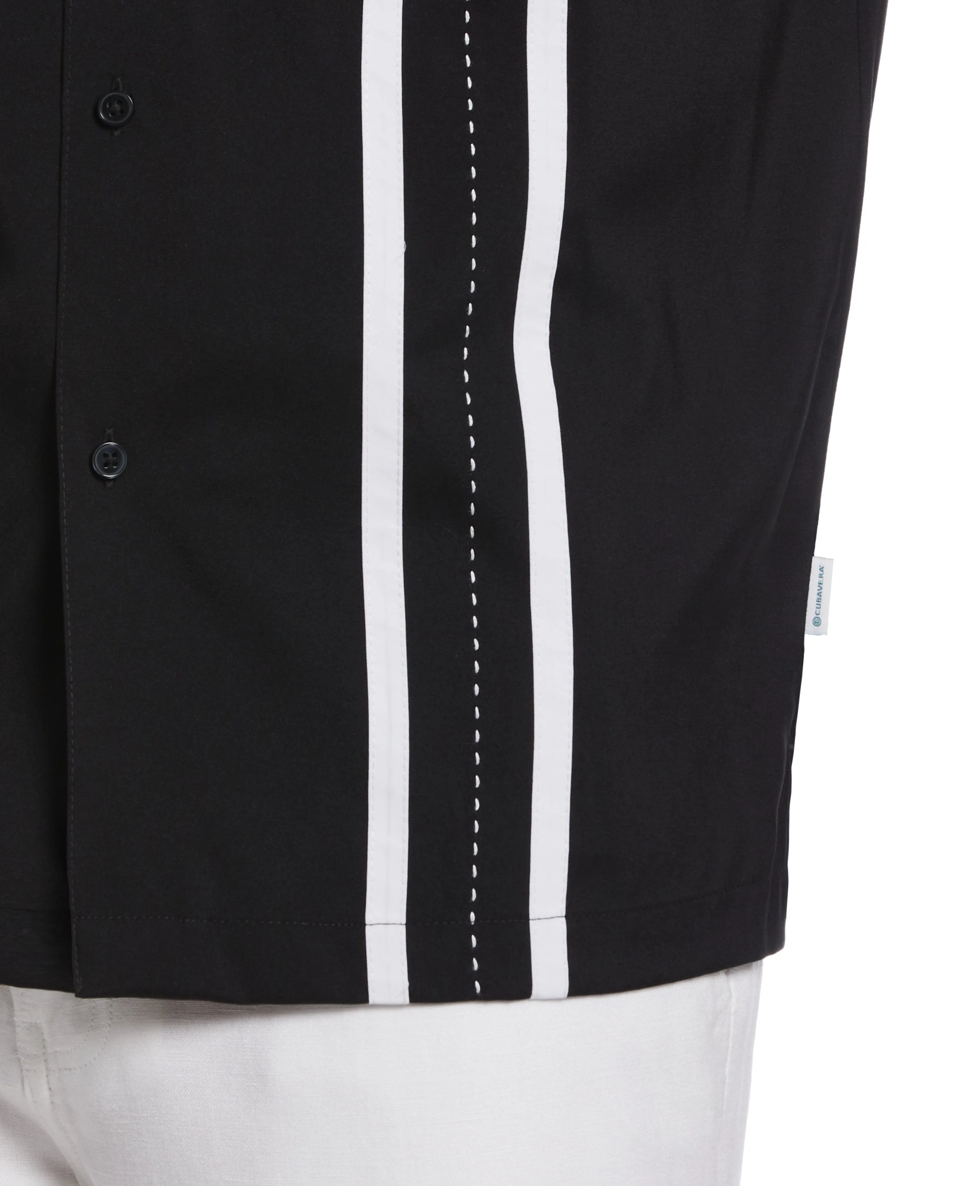 Contrast Panel Camp Collar Shirt