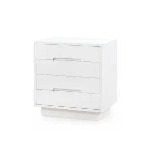 Cora 4-Drawer End Table / Soft White