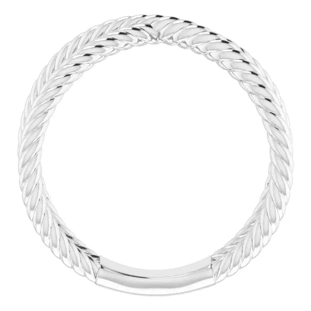 Criss-Cross Rope Metal Ring - Special Order