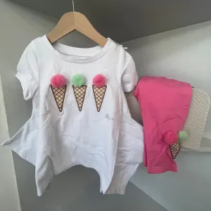 DAGA - Ice Cream Leggings Set - Pink