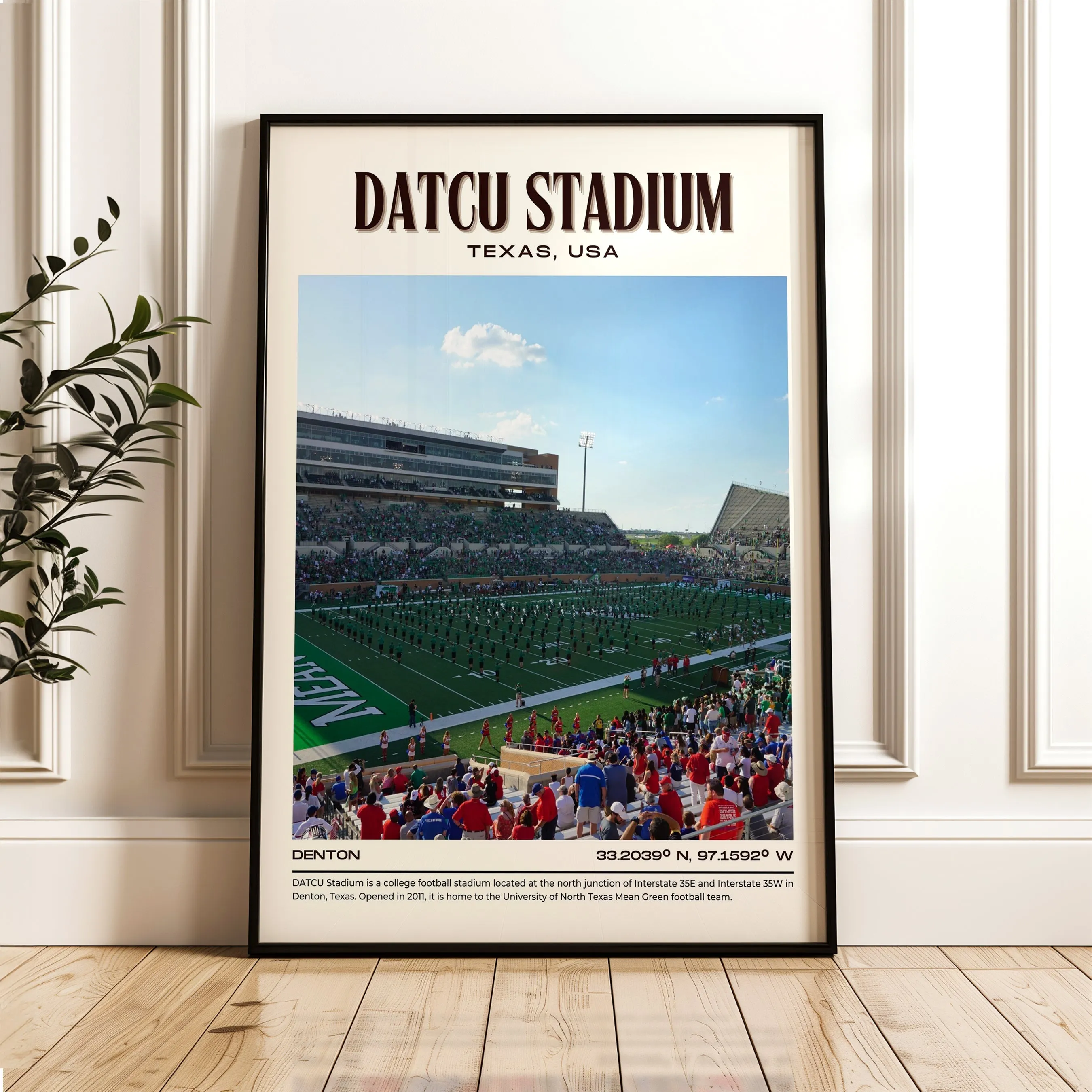 DATCU Stadium Football Retro Wall Art