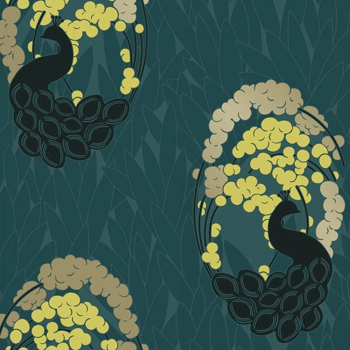 Deco Peacock Pacific DE535 Self-Adhesive Wallpaper