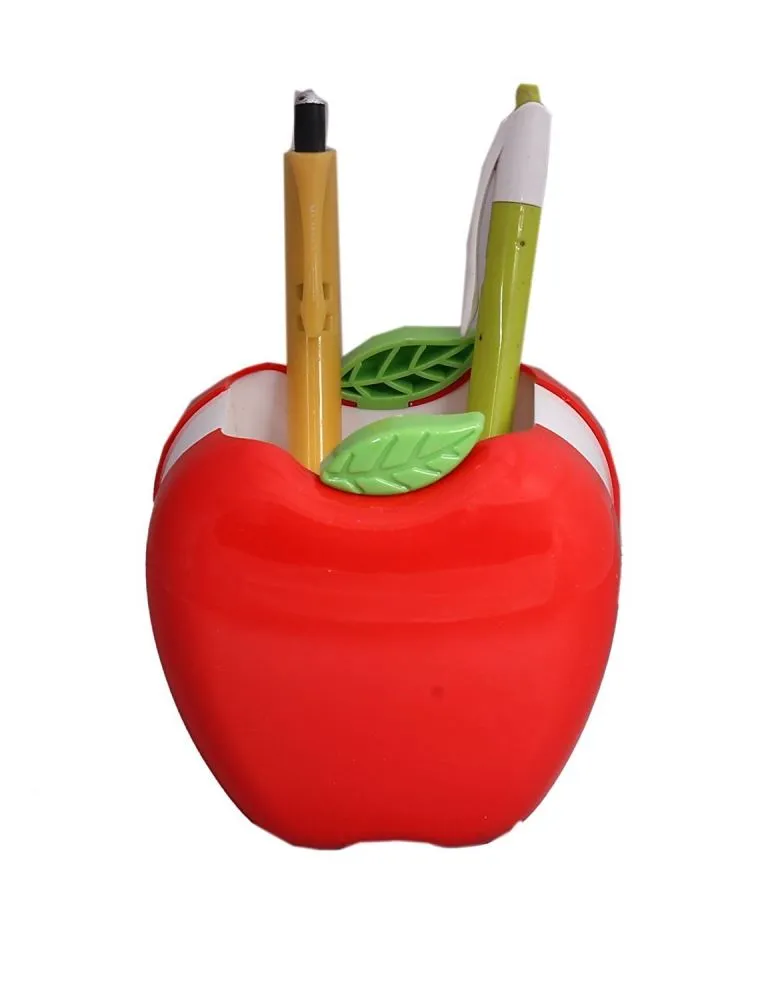 Deli E9139 Delicate Apple Shape Pen Holder/Pen Stand - Green